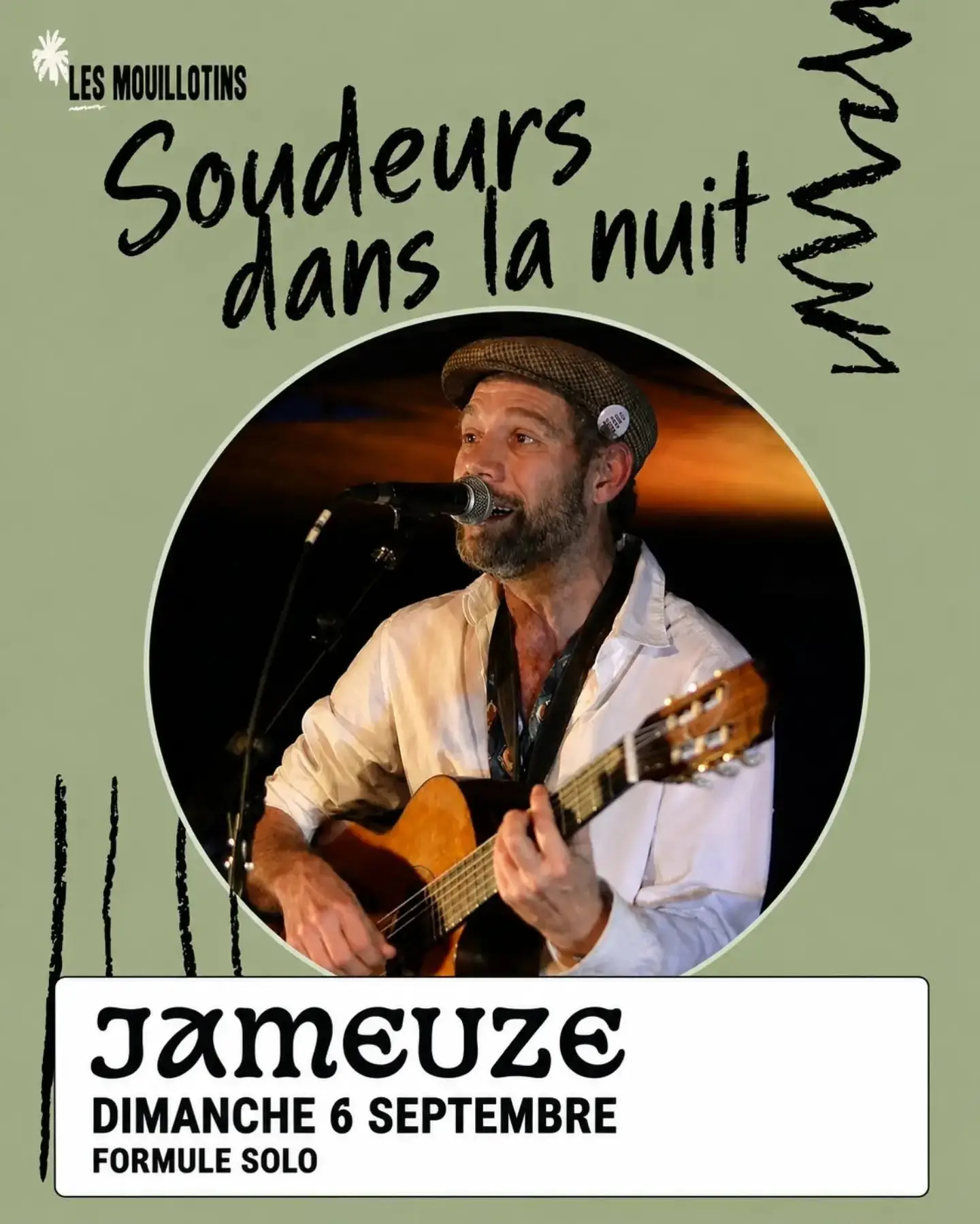 Jameuze en solo aux Soudeurs dans la nuit, à Changé