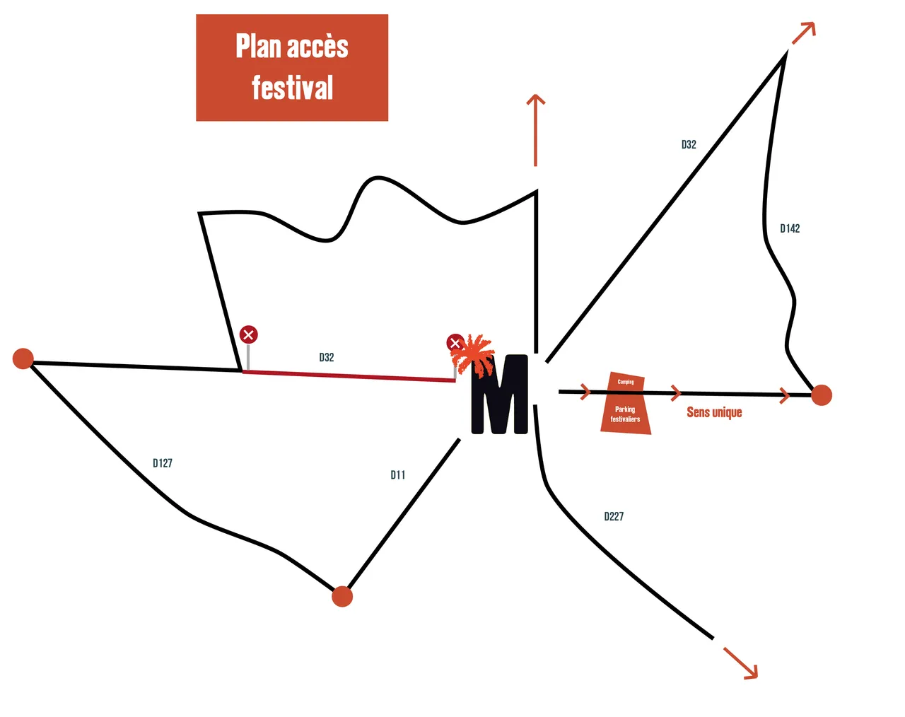 Plan d'accès au site du festival